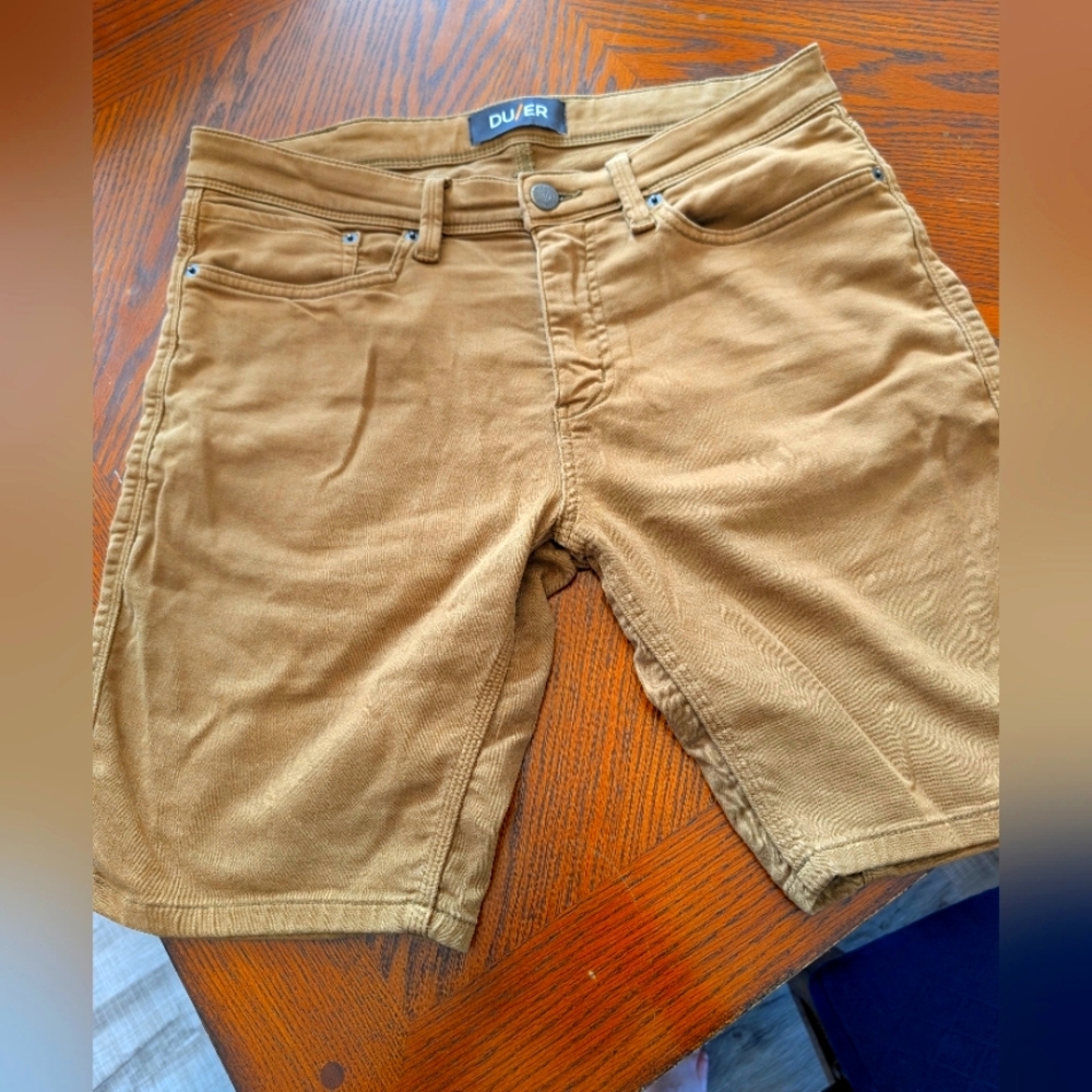 DU/ER No Sweat Slim Fit Shorts size 32 Duer